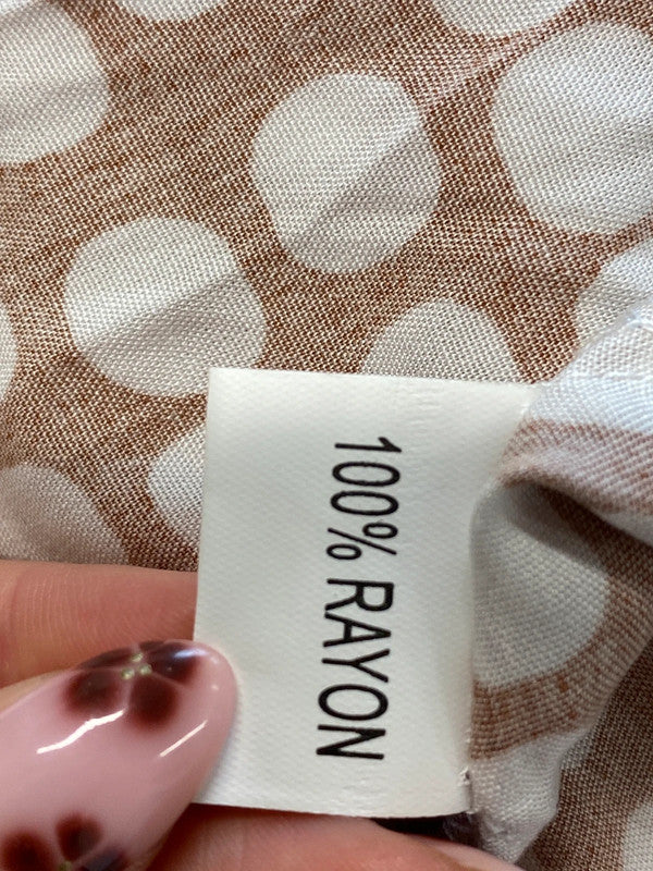 Lovely hourglass spotted brown smock dress nwt UK 20 IM001