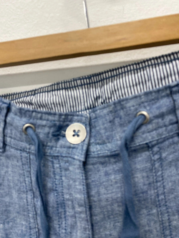 Fab TU crop linen blend wide leg trousers Uk8 denim MM005