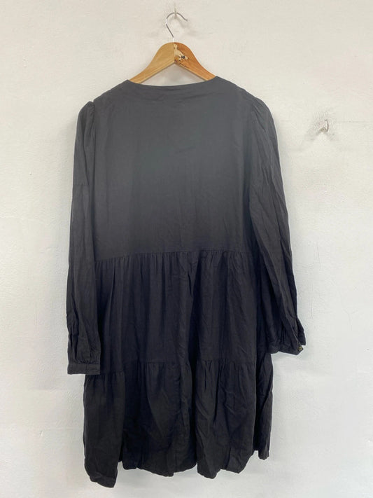 FatFace Stylish Black Shirt Dress UK 12 NN001