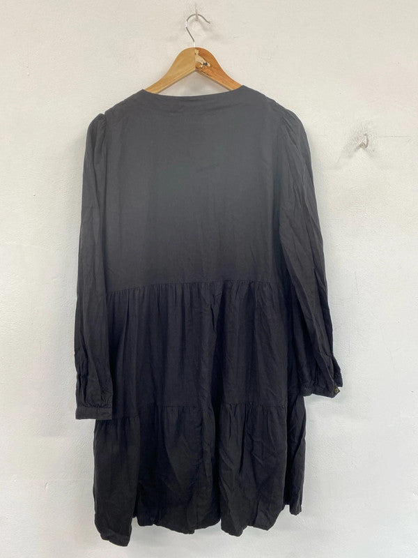 FatFace Stylish Black Shirt Dress UK 12 NN001