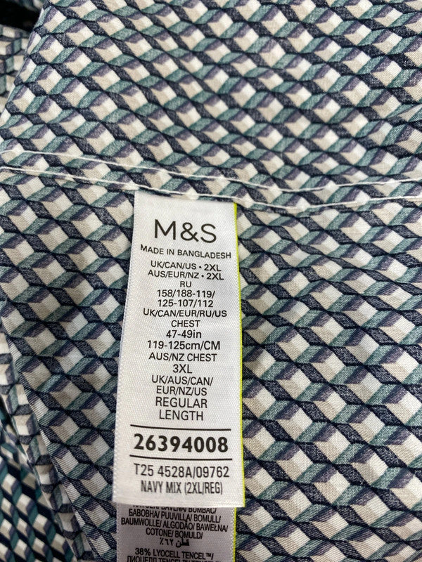 Fabulous abstract short sleeve retro vibes shirt Uk2XL JS004