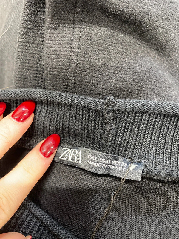 Lovely Zara black knit dress new with tags UK L AO001