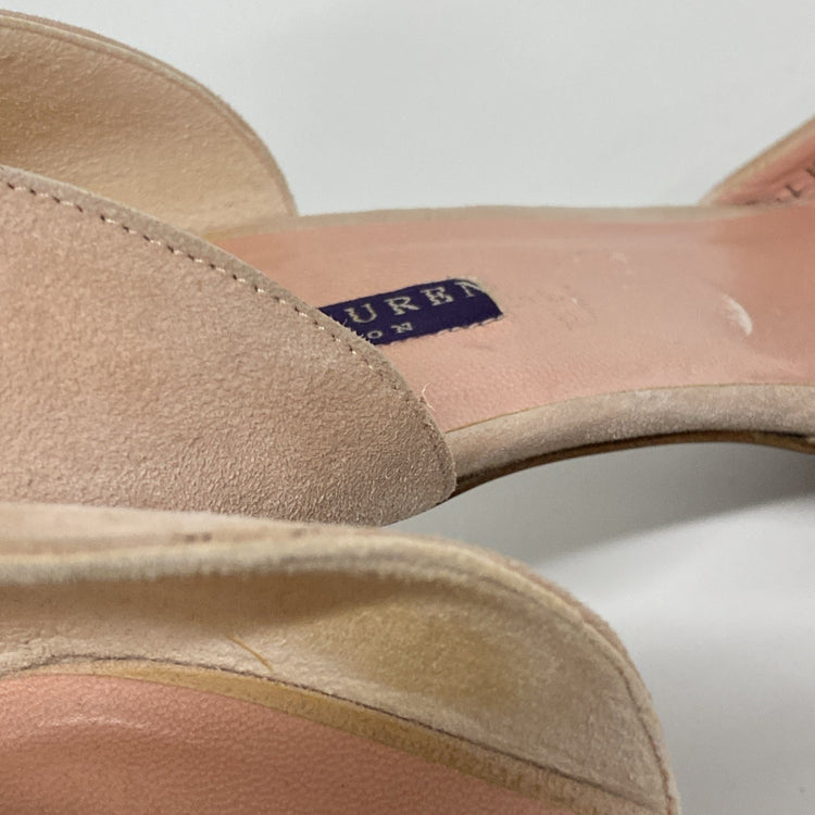 LAUREN Ralph Lauren Stiletto Heels Suede Pale Salmon Pink uk8 CN001