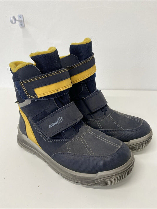 Infant Kids Gore-tex Superfit Hiking And Snow Boots Uk 12 /31 EUR Navy GA001