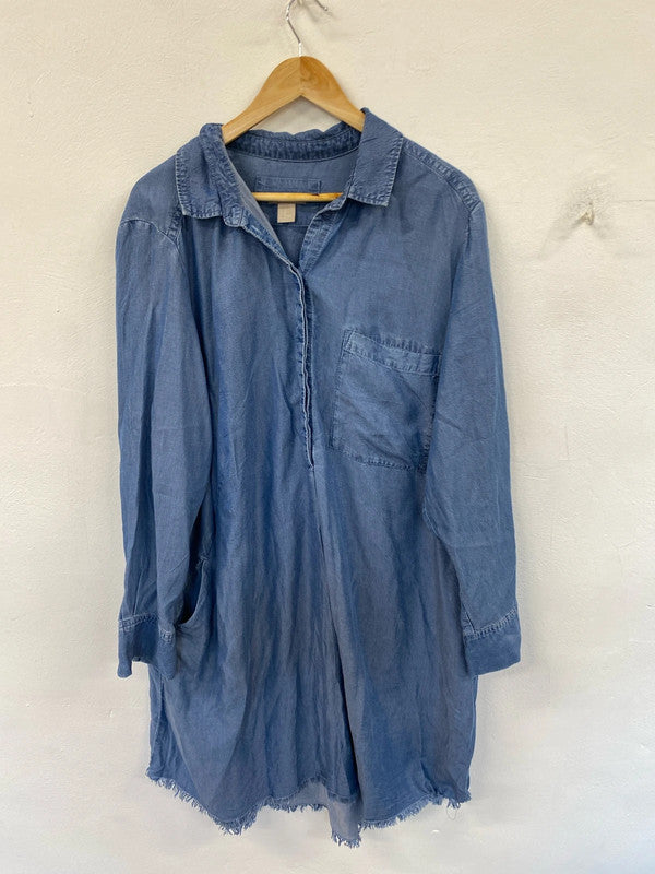 Fun and flirty H&M denim wash dress uk 14 NC001