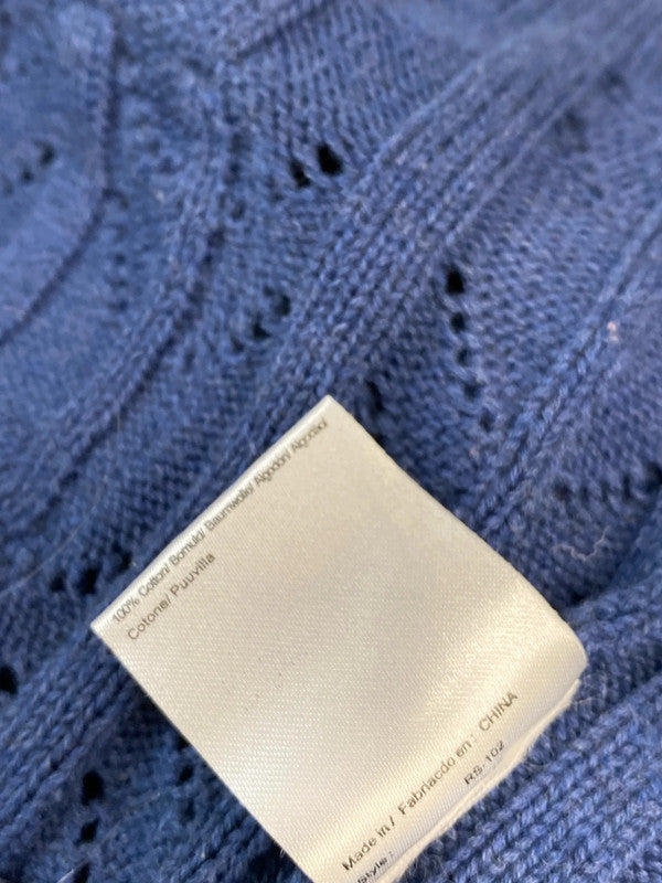 Fabulous y2K petrol blue crochet knit tank UkM 12/14 MM005