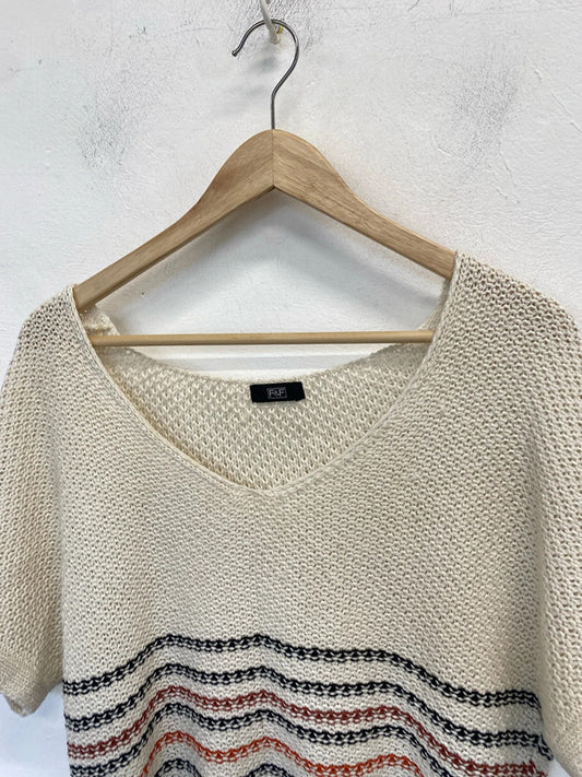 Stunning F&F crochet striped top UK10 MB001