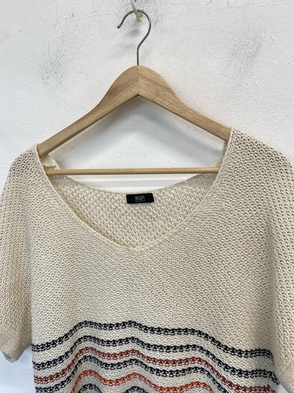 Stunning F&F crochet striped top UK10 MB001