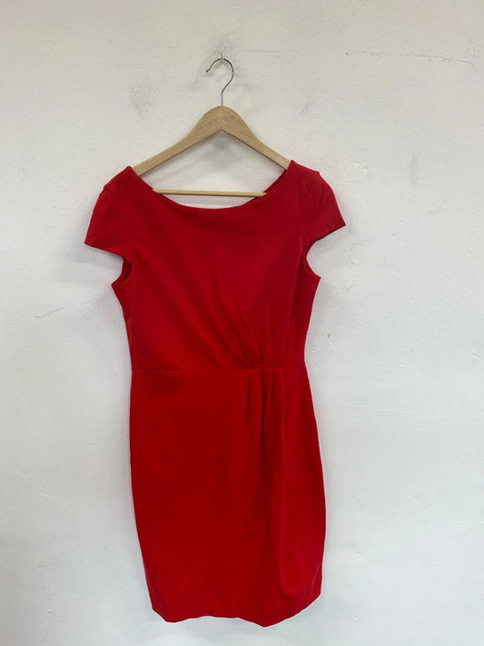 Great Plains Stylish Red Jersey Balloon Dress Size M LW005
