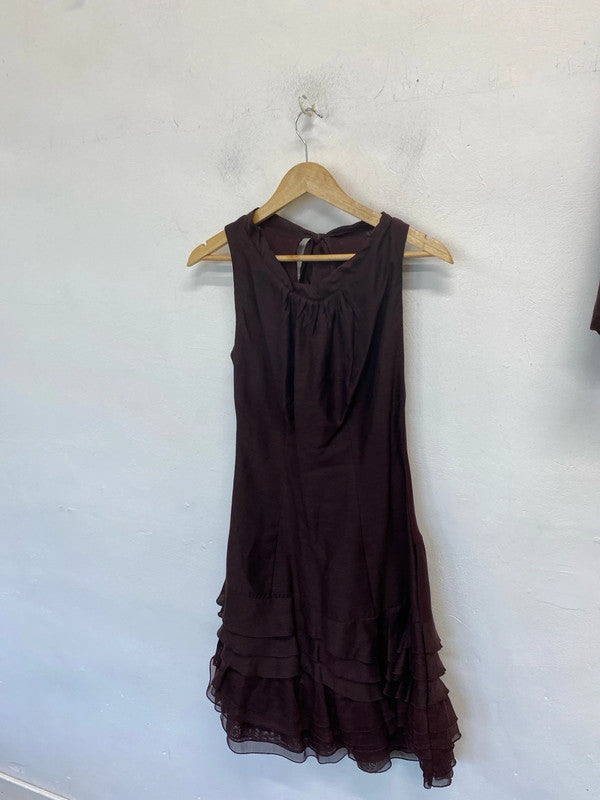 Absolutely Stunning Ladies occasion outfit Uk10/12 Maroon brown Italian made by Siste’s HS001