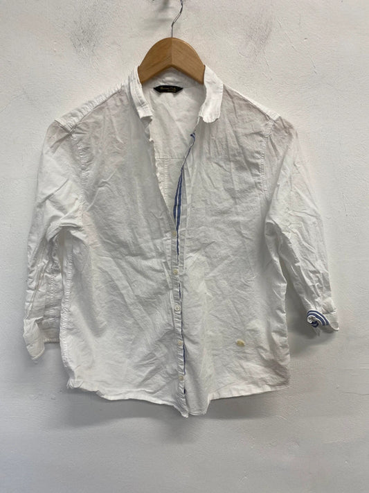 Lovely massimo dutti half sleeve white shirt UK 8 MS002