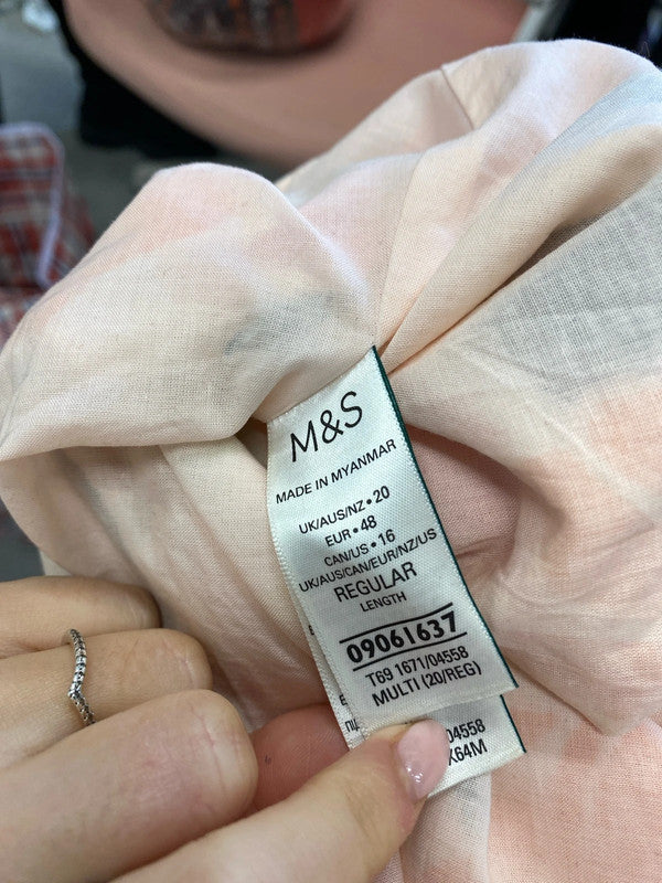 Lovely M&S floral multicolour slip dress summer UK 20 NC001