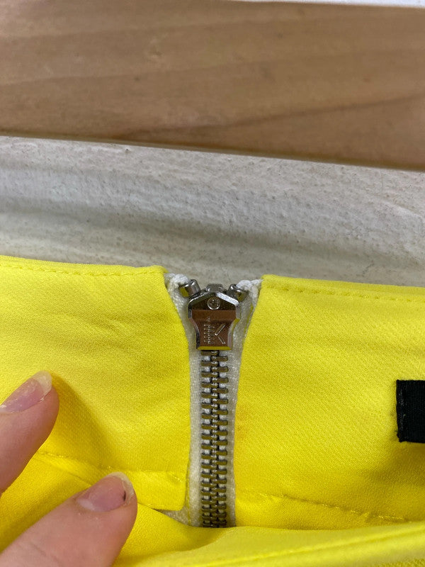 River Island Fabulous Neon Yellow Mini Skirt UK 12 NN001