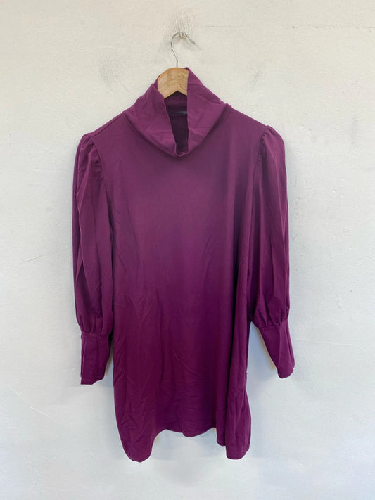 Very Fabulous Purple Turtleneck Mini Dress UK 14 GW001