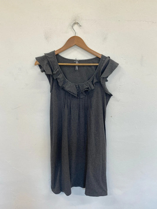 Next Coquette Vibes Grey Sheath Mini Dress UK 10 SW001