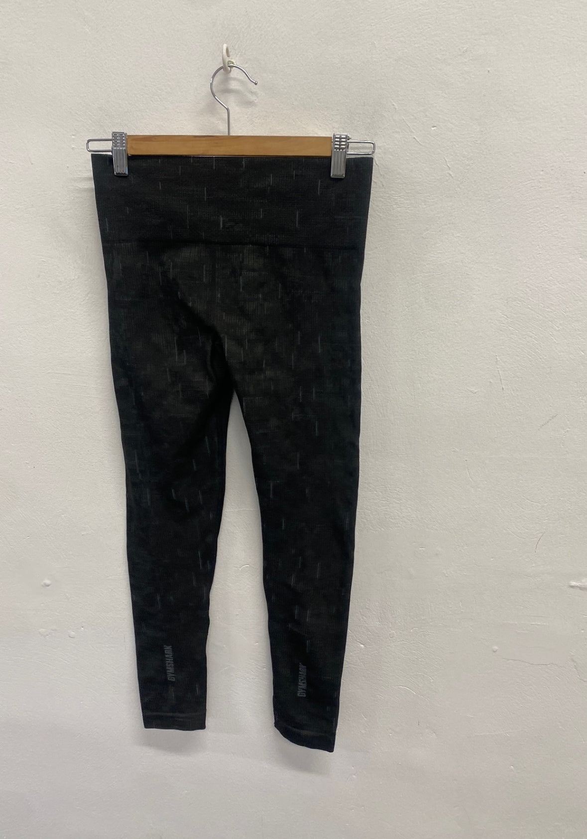 Fabulous Gymshark Leggings UK 8 Light dark grey pattern gym SA514