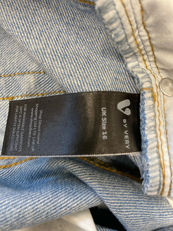 Fabulous Very Super flower power shorts denim Uk16 GW001