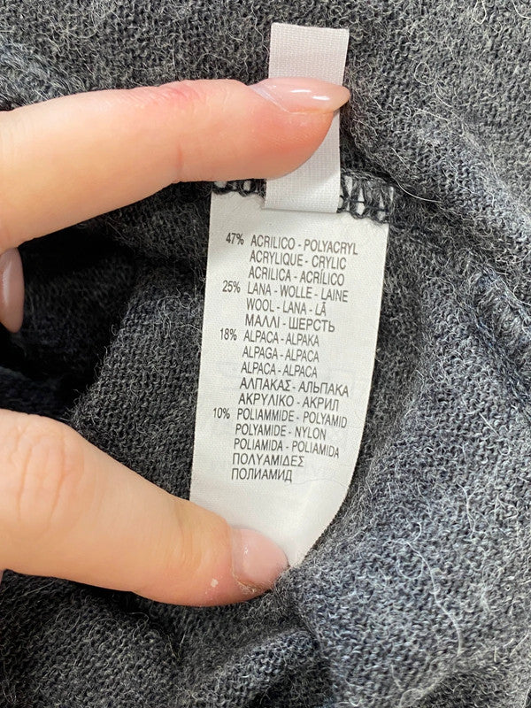 Stunning E.bryde grey alpaca long sleeve dress midi UK 10 SD002