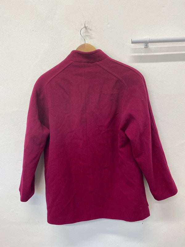 Fabulous Vintage Cerise pink wool blend vintage style coat Uk14 Planet MW001