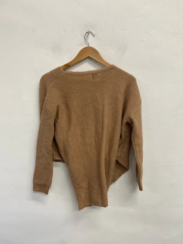 Lovely river island rose knit v neck wrap knit jumper UK 8 KM004