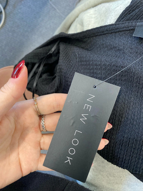 Gorgeous new look black smock dress nwt UK 12 AE001