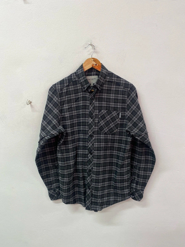 Classic Carhartt check Oxford button down Shawn shirt XS grey CN001