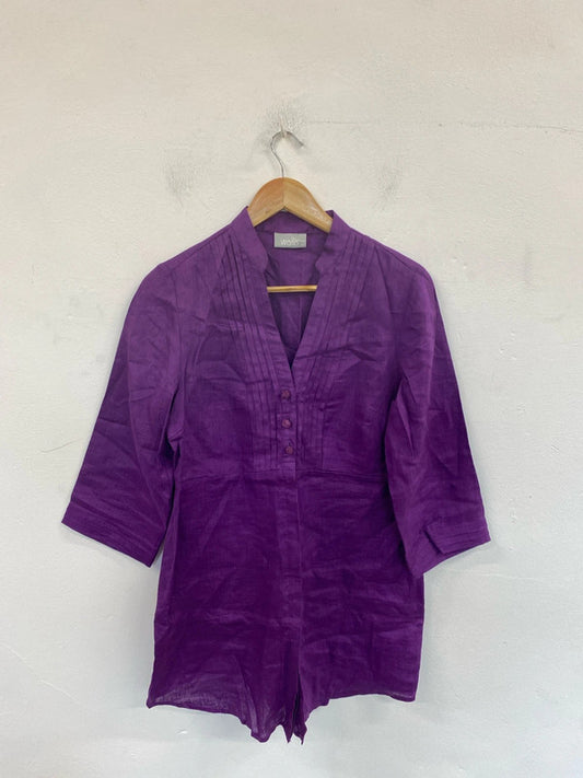Wallis Fabulous Purple Statement Buttons Tunic UK 12 MM005