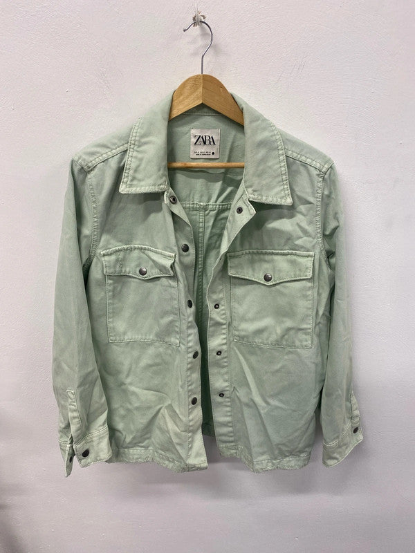 Cute Zara mint denim jacket oversized M KS002
