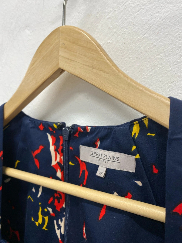 Fabulous Great Plains Navy fitted pencil dress UkXS AG006