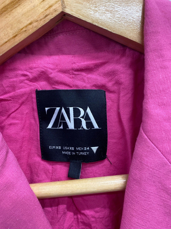 Stunning Zara cropped pink blazer UK XS SD002