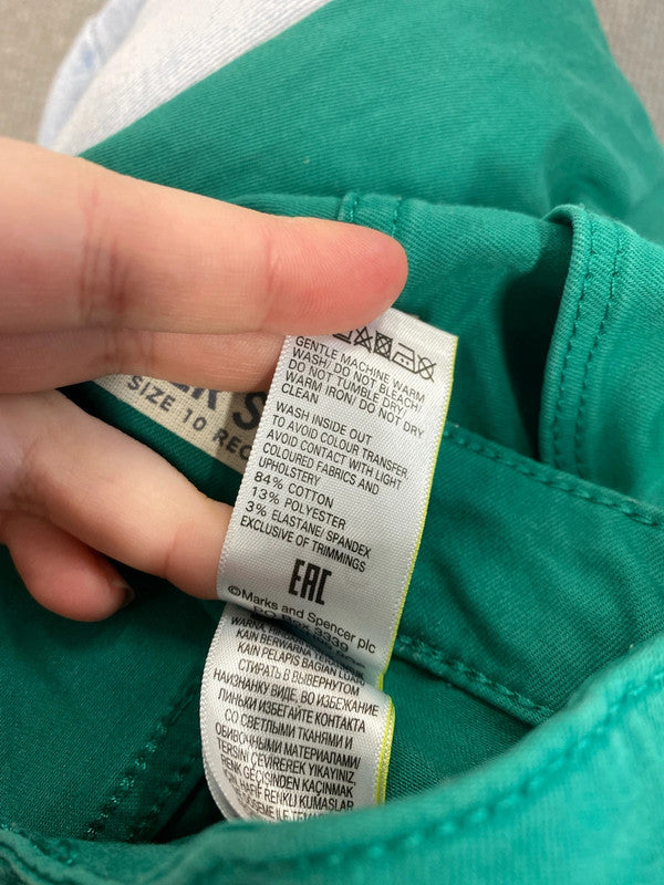 M&S Fabulous Emerald Green Skinny Jeans UK 10R HA001
