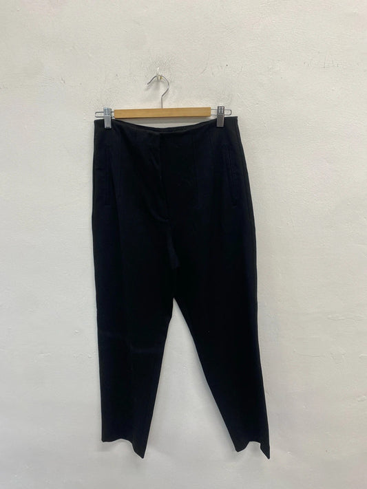 Lovely massimo Dutti black crop trouser UK 12 SS002