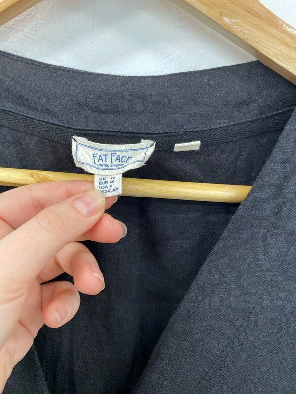 FatFace Stylish Black Shirt Dress UK 12 NN001