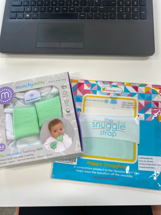 Amazing duo of munchy mitts and the snuggle strap #38 KM004