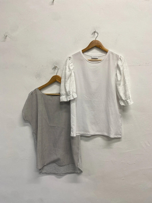 Fabulous duo of T-shirts nutmeg papaya UK 14 #6 JW002