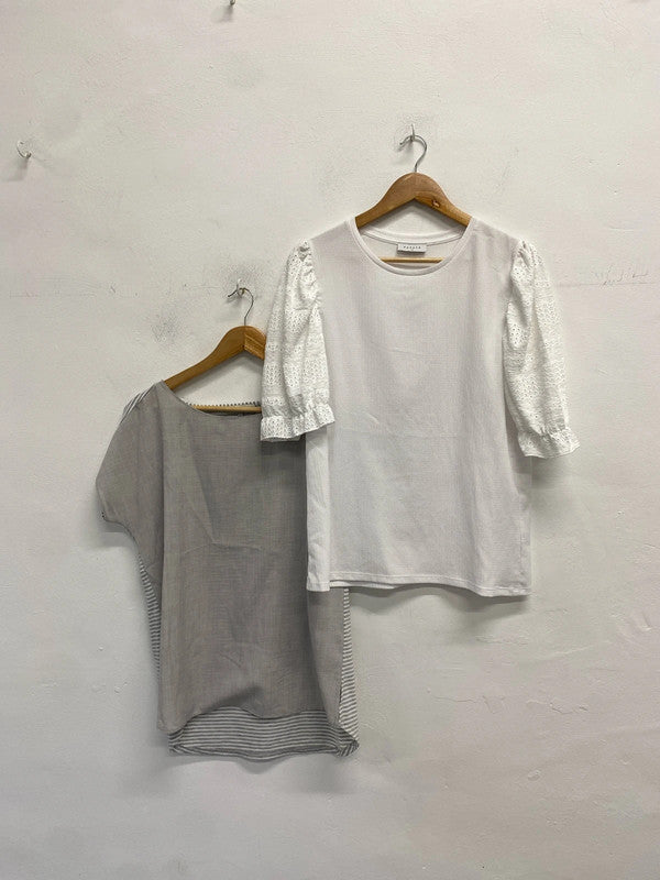 Fabulous duo of T-shirts nutmeg papaya UK 14 #6 JW002