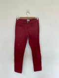 Reiss 1971 Fabulous Smith Cherry Red Skinny Jeans UK 4 MM005