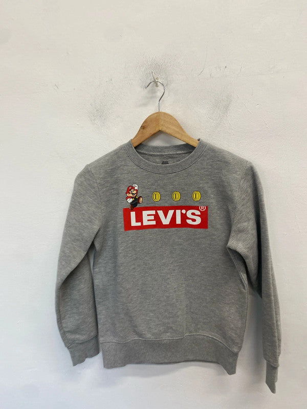 Fabulous boys Levi’s x Mario grey crew neck jumper age 10-12 SW001