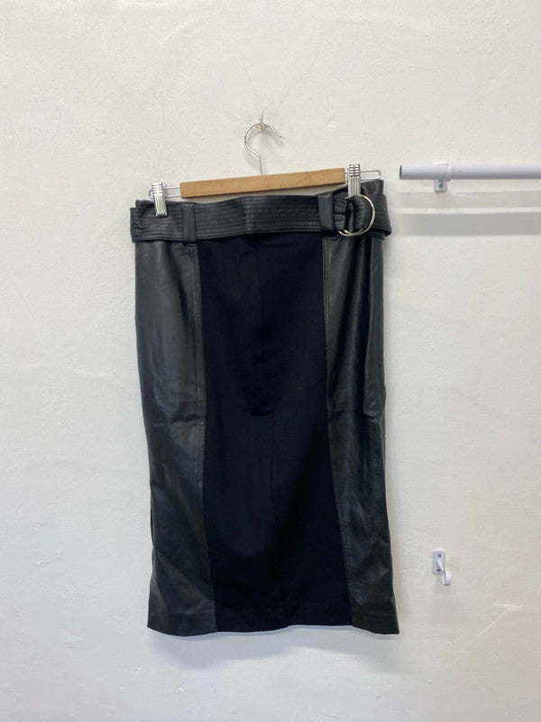 Lovely River Island Pencil skirt faux leather Uk10 MB001