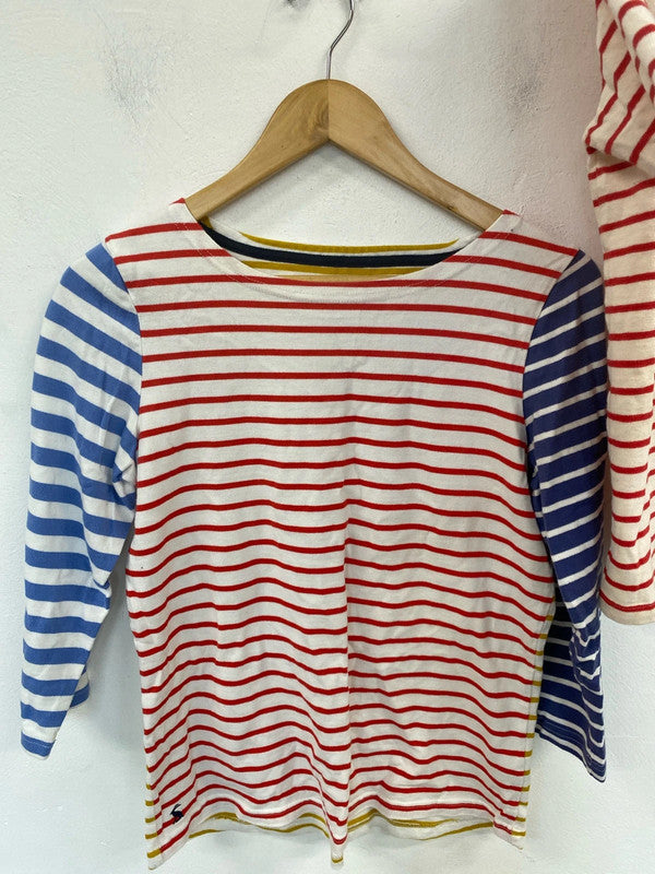 Joules & Crew Clothing Fabulous Stripe Shirts Duo UK 10-12 #50 MM005