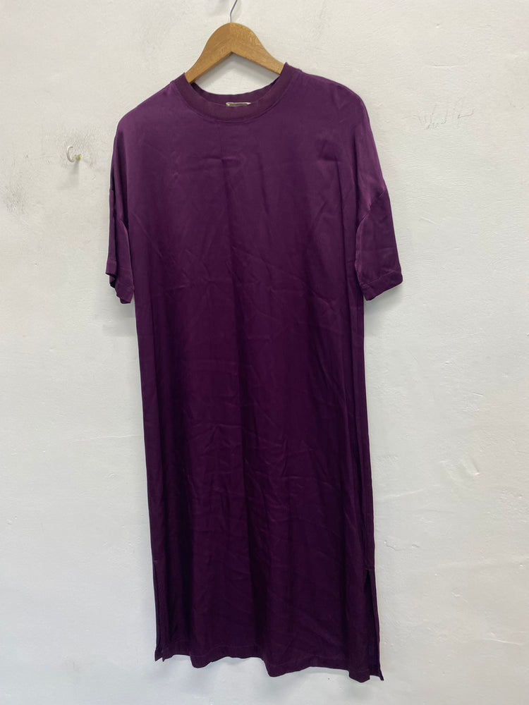Fabulous Hush Satin T shirt Midi Dress Uk12 SS002