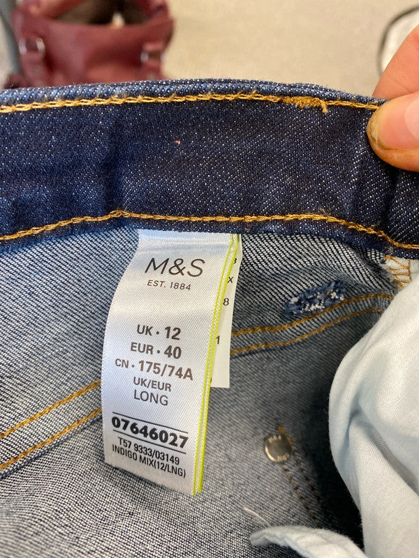 Fabulous M&S Dark super skinny jeans Uk12 Long KW002
