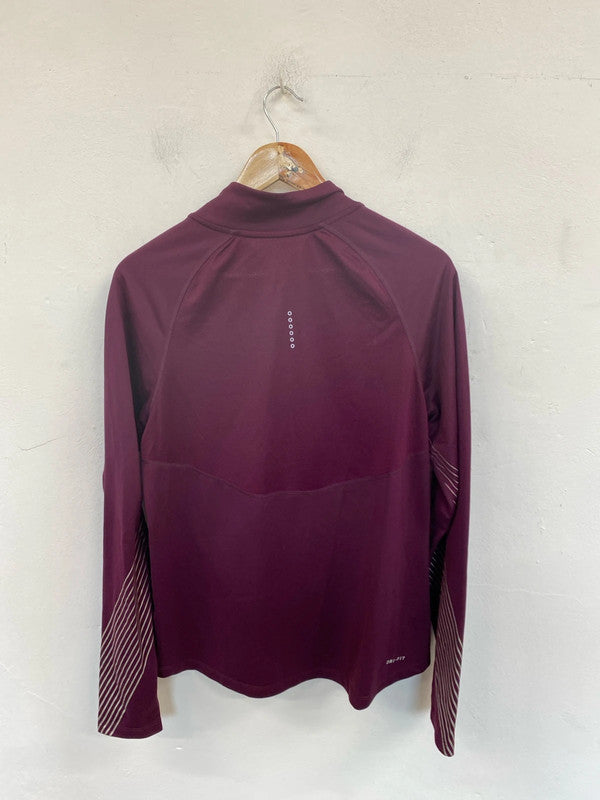 Nike Dri-fit Chic Purple Running Top Size L PJ001