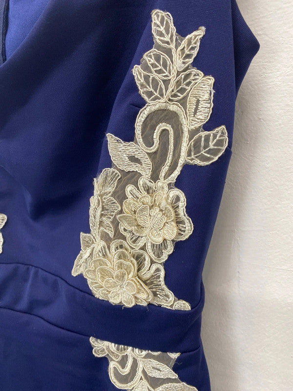 Little Mistress Navy blue dress UK6 party occasion dress HDR01