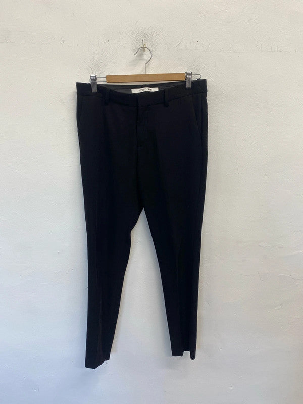 Lovely Uniqlo cairne roitfeld black trousers UK 8 LH002
