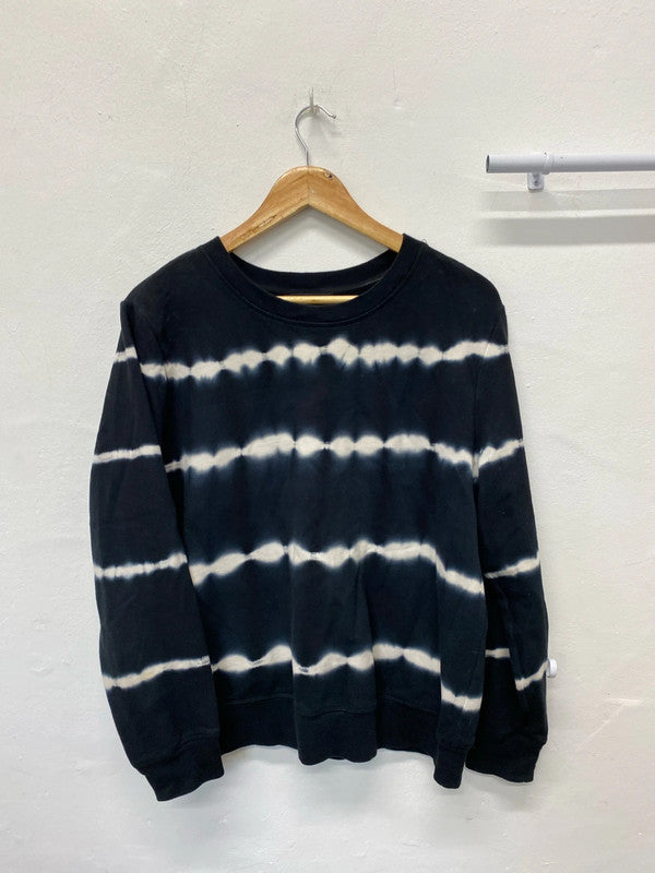 Fabulous M&S sweatshirt tie dye Uk16 black & white JB001