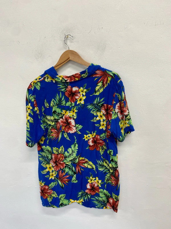 Fabulous ransak men’s blue Hawaiian shirt UK M NC001