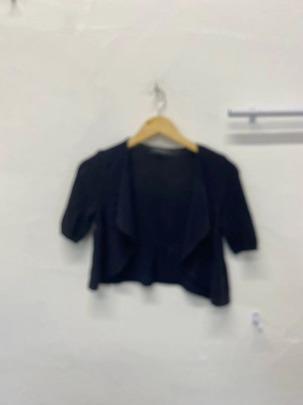 Fabulous Per Una crochet Bolero Navy purple Uk8 MM005