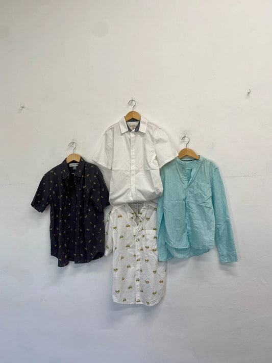 Lovely boys shorts bundle h&m old navy pattern shirts UK age 10-12 EL001