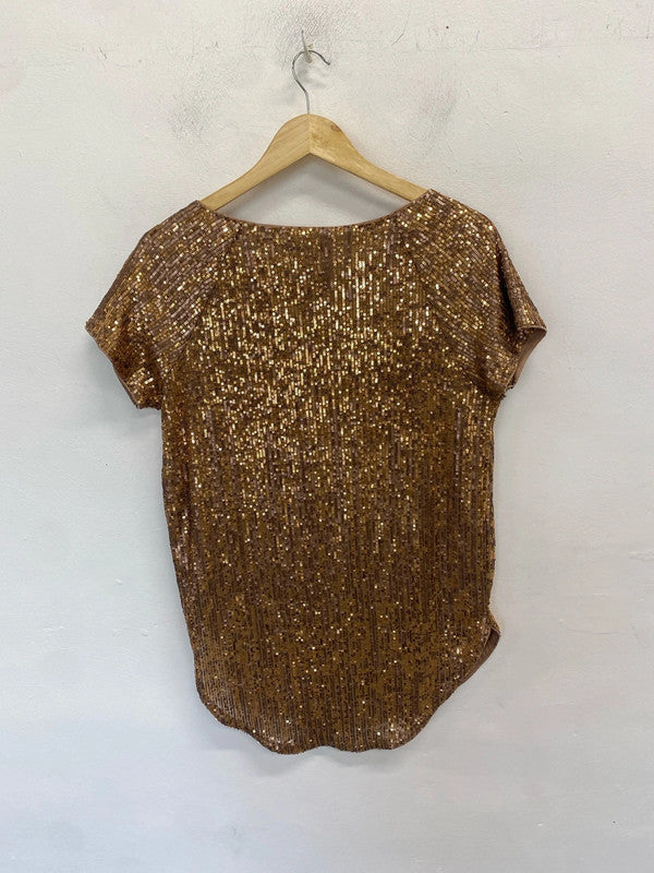 Lovely next bronze sequin tunic dress UK 10 MB001